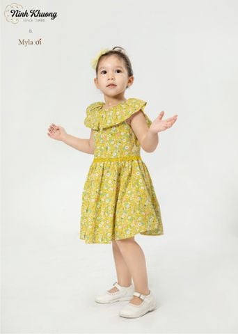  Đầm bông cổ bèo 