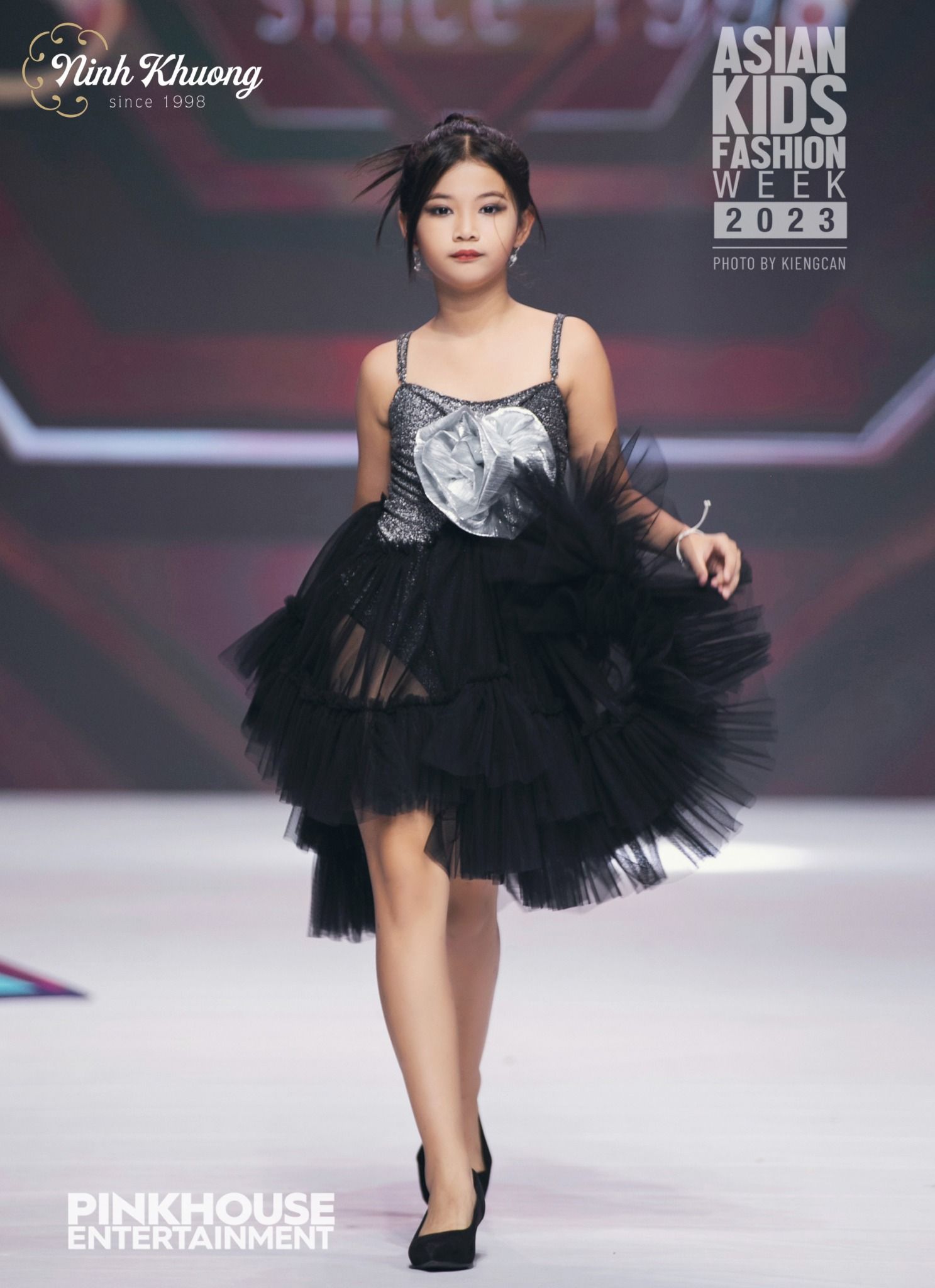  Đầm 2 dây tùng xòe (đen) | Ninh Khương - AKFW 2023 