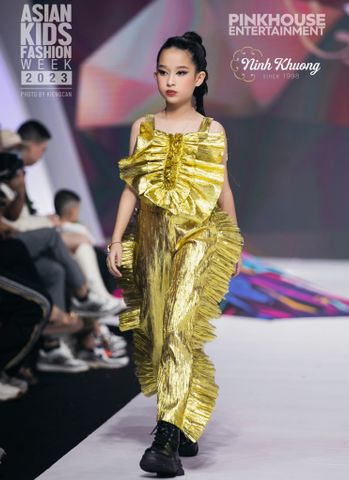  Set áo + quần kiểu (Vàng ánh kim) - 10Y(68-62-79) | BST Mirror 