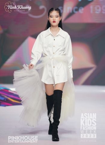  Shirt Dress with Flared Skirt Style | Ninh Khương - AKFW 2023 