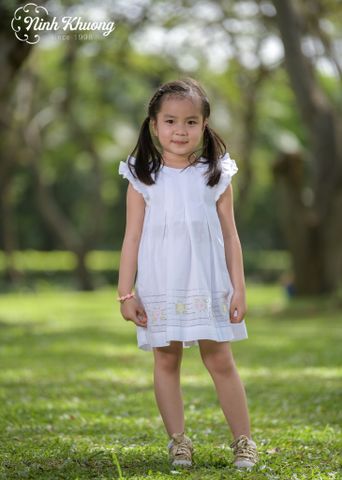  Đầm cánh tiên 2 lớp rua bông hồng 