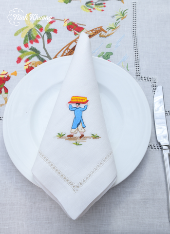  Tablecloth embroidered with special wedding motifs, set of 8 rectangular tablecloths, size 175x250cm, CIP. 