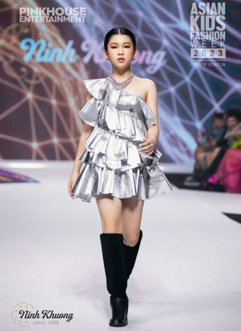  Đầm xếp ly chéo vai - 14Y(79-65-90) | BST Mirror 