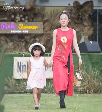  Đầm dài xẻ tà người lớn 