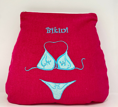  Túi đồ bơi đáy bàu dây kéo thêu tay Ninh Khương 