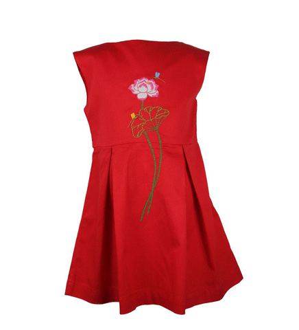  Đầm cổ thuyền sát nách xếp ly tùng 