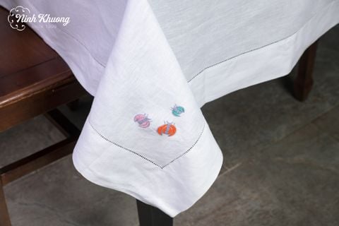  Table Cloth - 8k175x250 tablecloth - CIP - Multicolored sequined beetle design 