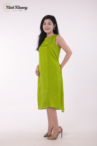  Đầm lụa tà thấp tà cao size L 