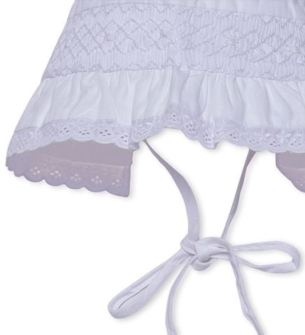  Smocked lace hat 
