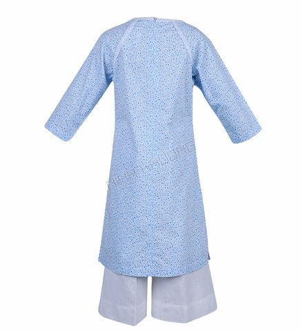  Sleeveless lace Ao Dai, front and back without embroidery. 