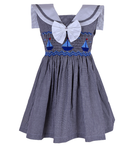  Đầm Smock thủy thủ 