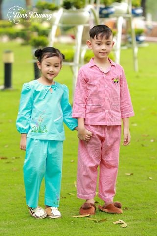  Bộ pyjamas cổ daltol bé trai TDQD 