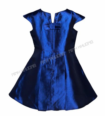  Girls' taffeta V-neck dress 