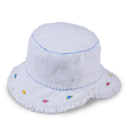  Ruffled apron always embroidered - red color 