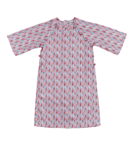  Áo dài nút bọc tròn cho bé gái 