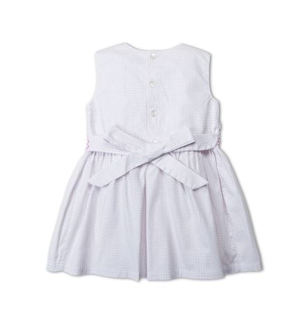  Đầm smock sát nách cột nơ eo 