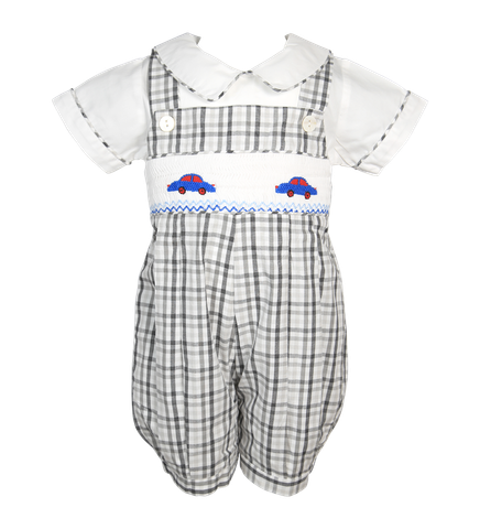  Sleeveless smocked jumpsuit with two shoulder straps 