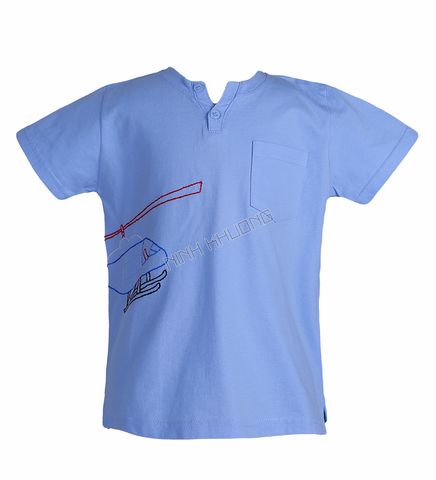  Áo thun bé trai cổ V 
