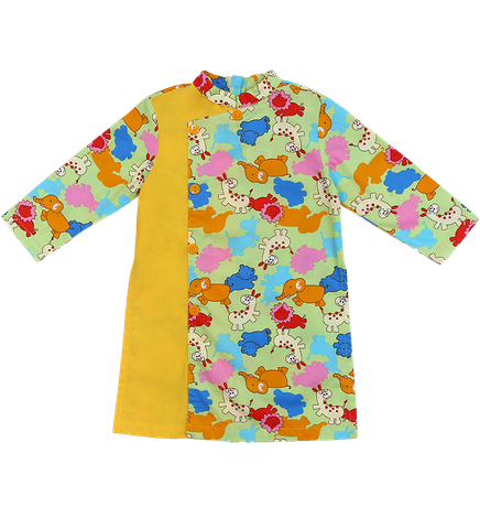  Áo dài phối hình thú bé trai 