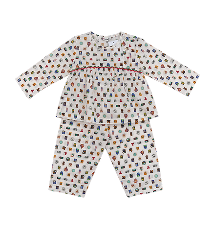  Bộ đô cong tay dài quần dài bé gái 