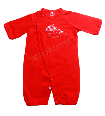  Long Sleeve Boys' Onesie with Elastic Bottom 