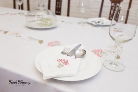  Table Cloth- CIP - Red bead tassel 