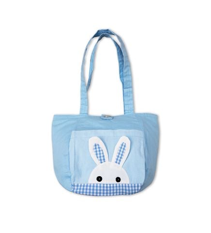  Bag with 4 bunny ears pockets - blue 