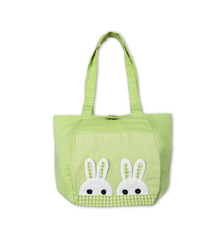  Four-pocket bunny ear bag - green 