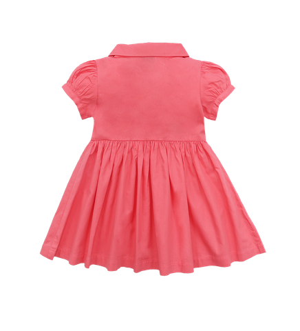  Đầm cổ sen nút giữa 