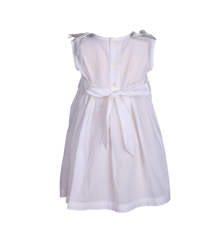  Đầm bé gái smock nơ vai 