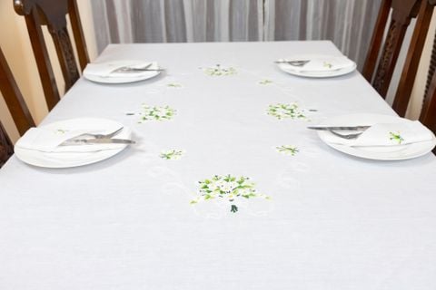  Table Cloth - 8K175x250 - Ribboned Daisy Flower 