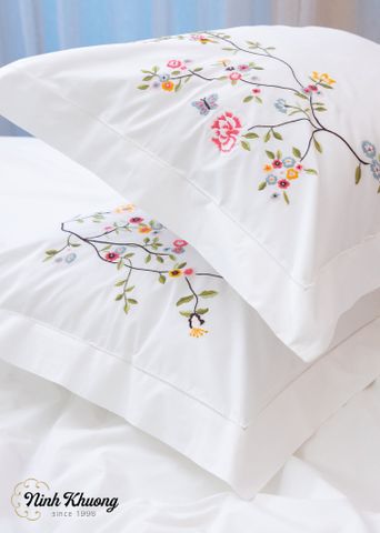  Adult pillowcase 50x70, pair - Herbal flower pattern 