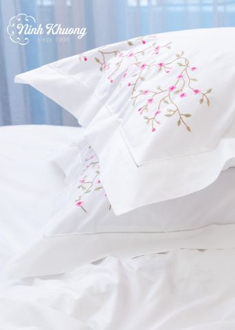  Adult pillowcase 50x70, set of two, with cherry blossom pattern 