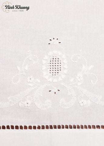  Runner-Khay dài  Linen-Mai gạc oval 