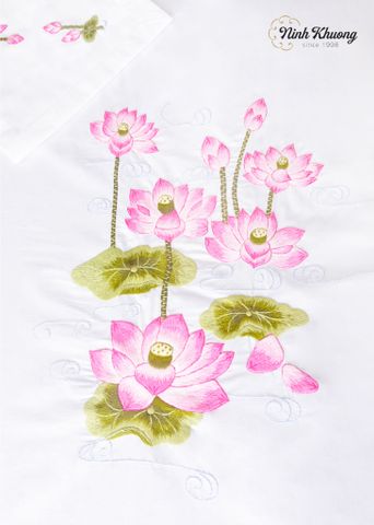  Table Cloth - CIP - Pink lotus design 