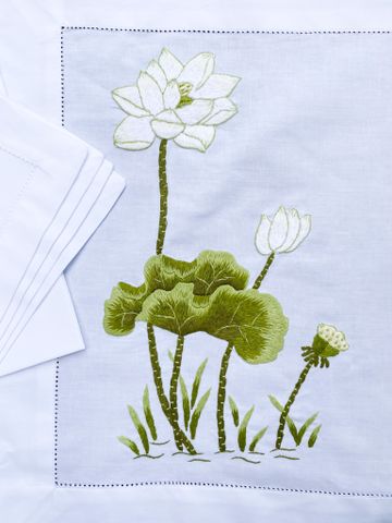  Tray set 35x50/45-Line-White lotus flower 