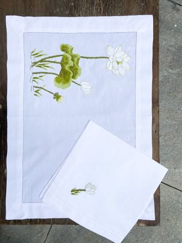  Tray set 35x50/45-Line-White lotus flower 