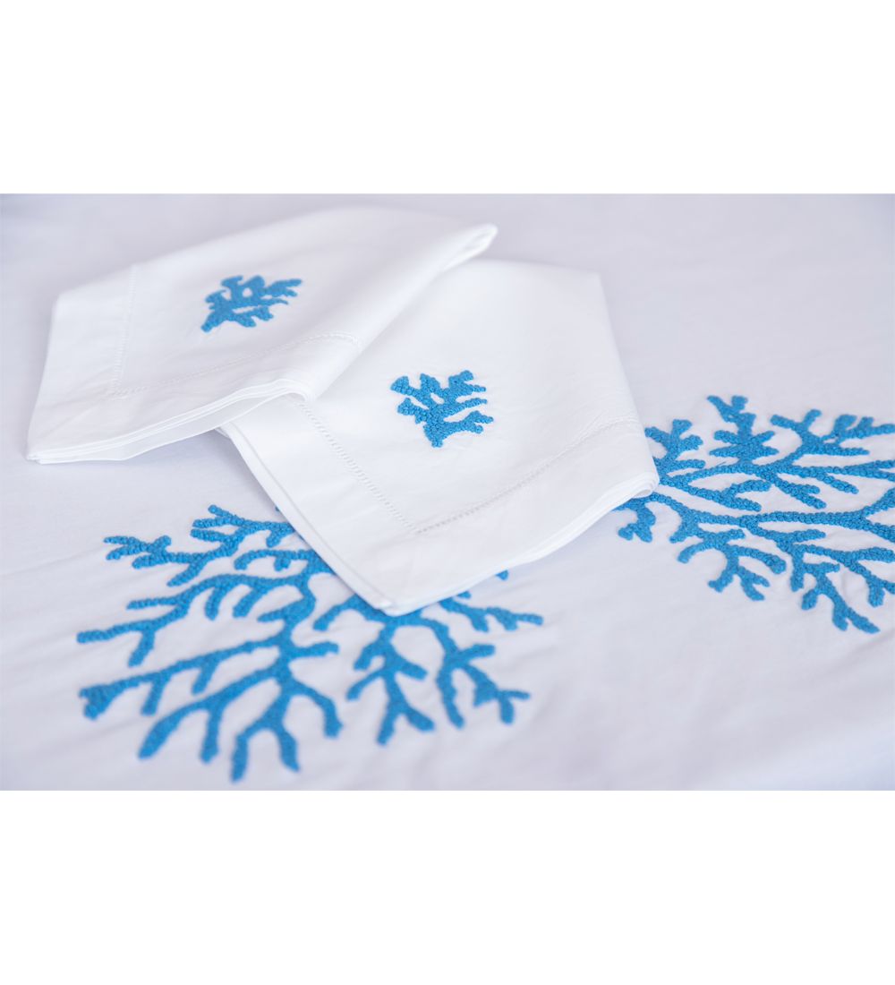  Table Cloth - Khăn bàn 12K175x300 - CIP - San hô xanh 