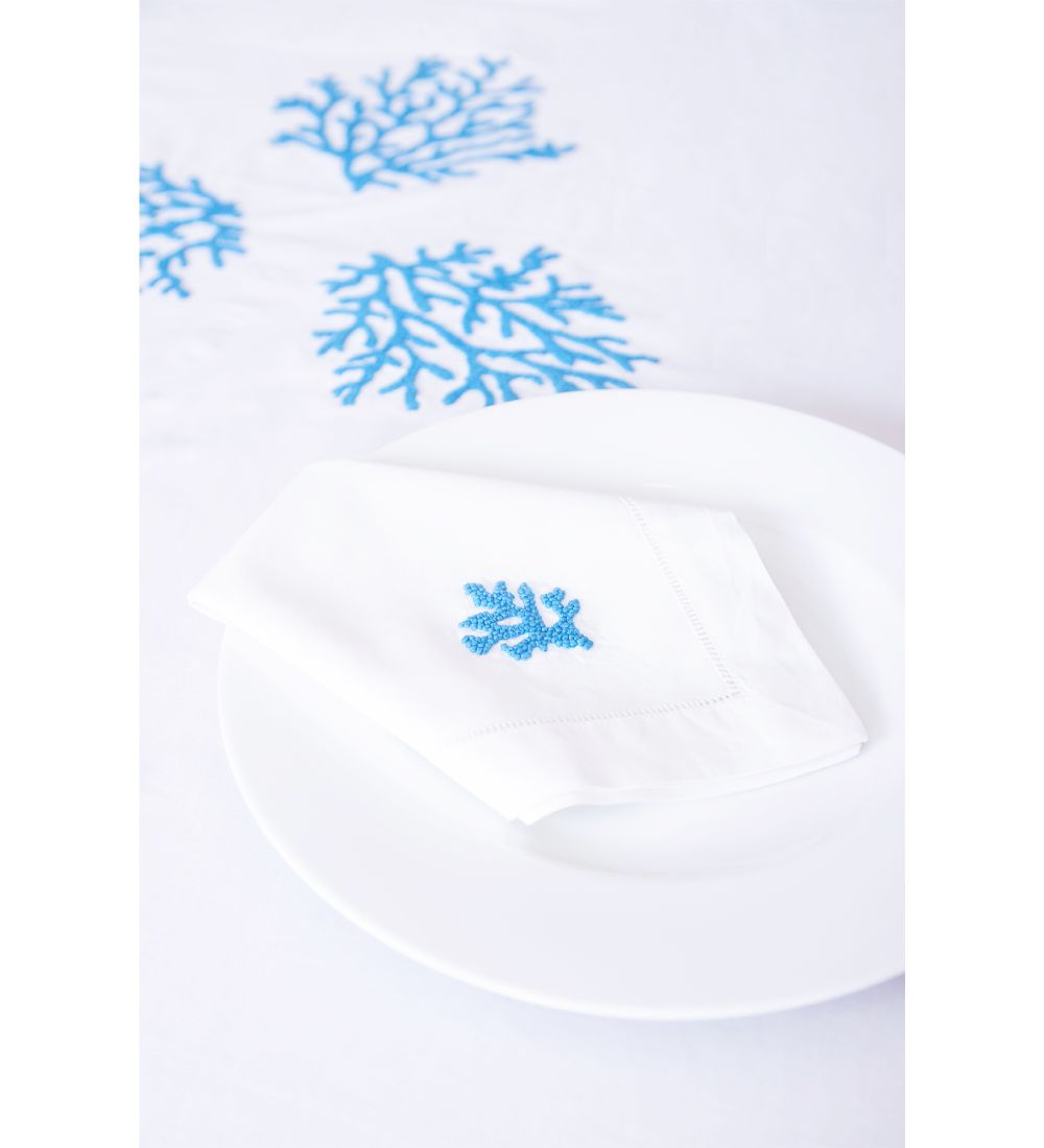  Table Cloth - Khăn bàn 12K175x300 - CIP - San hô xanh 