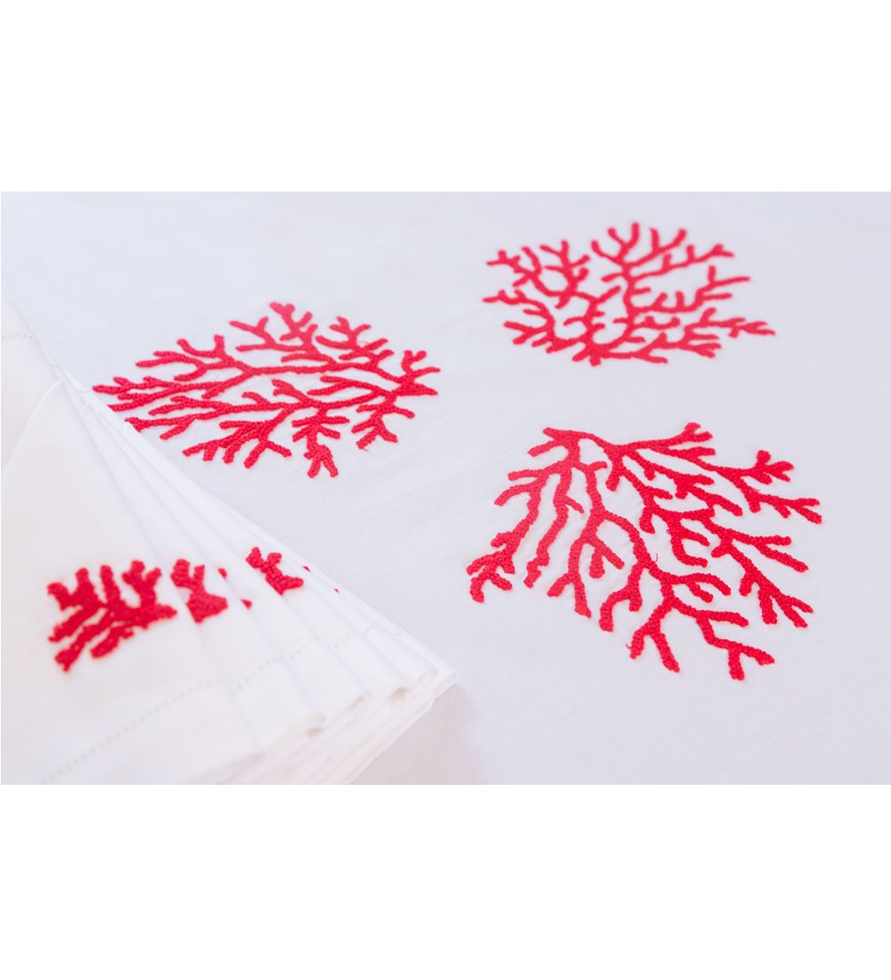  Table Cloth - Khăn bàn 8K175x250 - CIP - San hô đỏ 