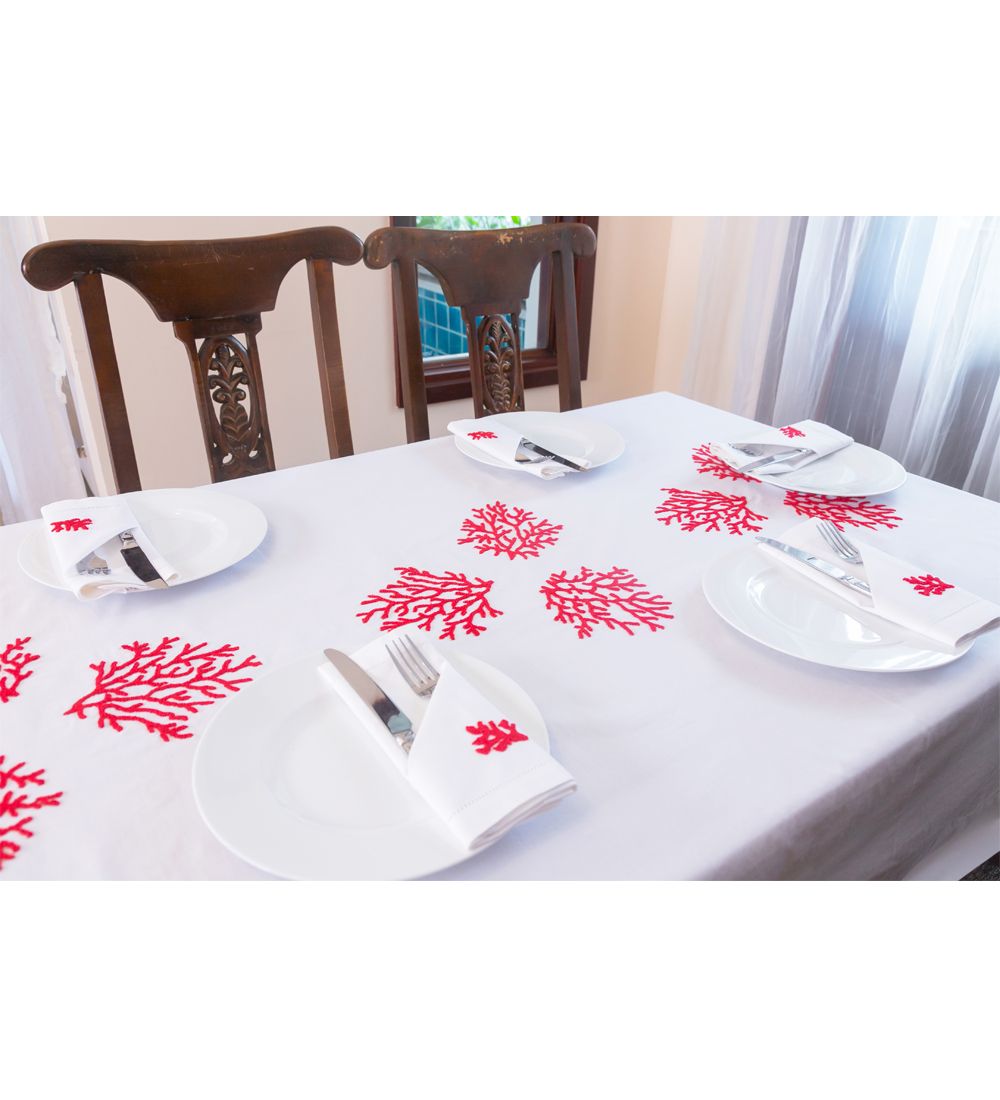  Table Cloth - Khăn bàn 8K175x250 - CIP - San hô đỏ 