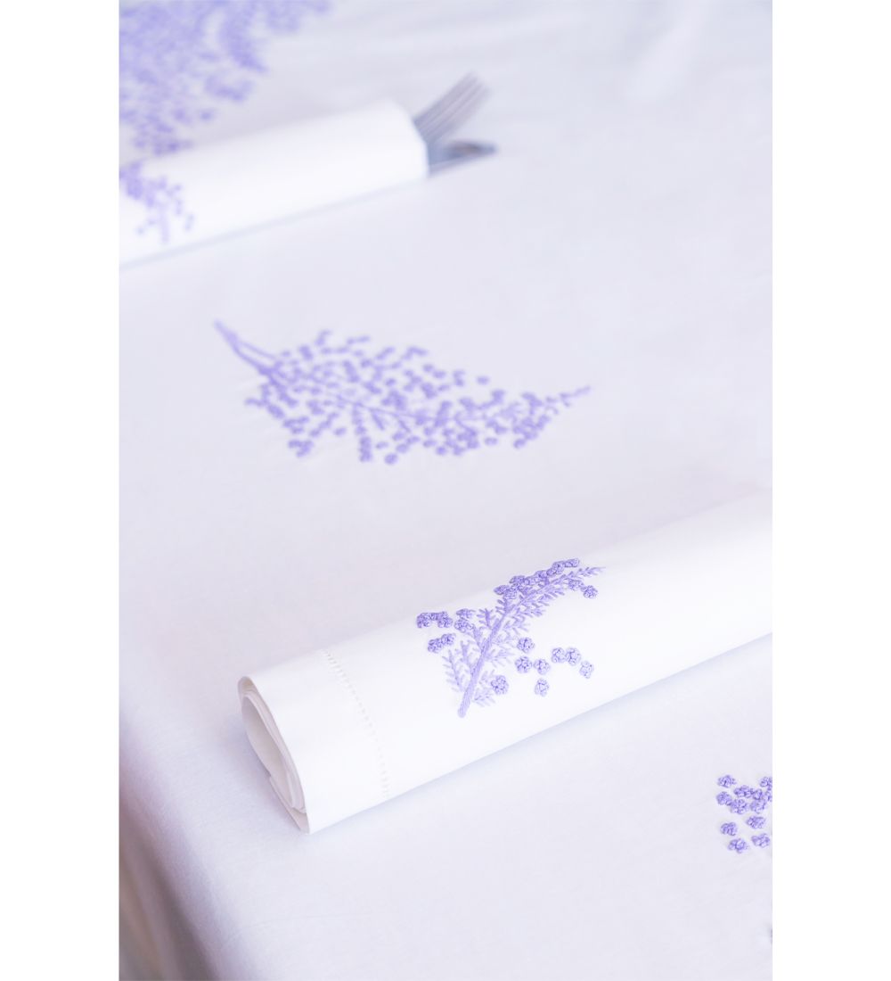  Table Cloth - Khăn bàn 8K175x250 - CIP - Mimosa tím 
