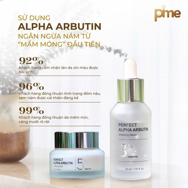  Tinh chất & Kem dưỡng trắng da Perfect Alpha Arbutin 