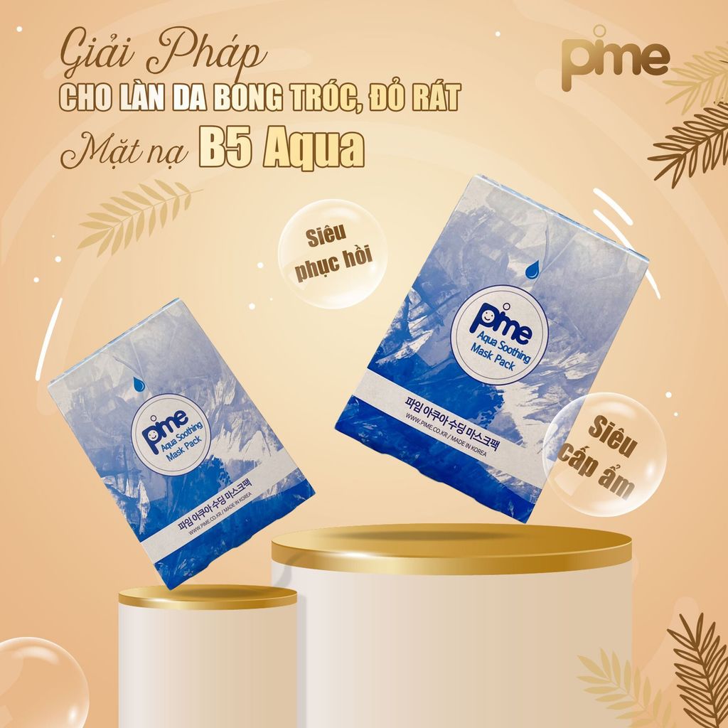  MẶT NẠ PHỤC HỒI B5 PIME AQUA SOOTHING MASK PACK 10 MIẾNG/ HỘP 