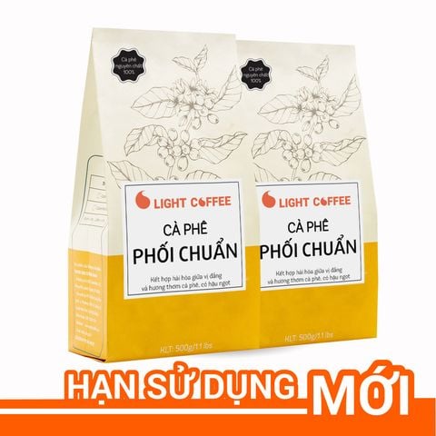  Combo 2 gói (1KG) Cà phê bột Phối chuẩn Light Coffee 500g/gói 