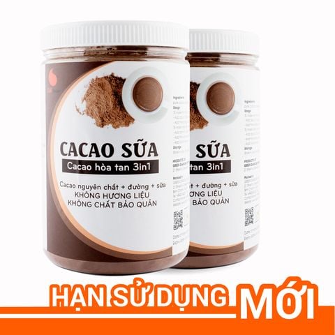  Combo 2 hũ Cacao sữa 3in1 thơm ngon, tiện lợi Light Cacao - hũ 550g 