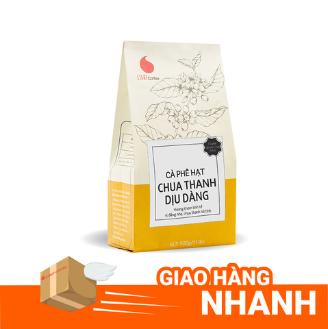  500gr - Cà phê hạt rang - Chua thanh dịu dàng - Light Coffee 