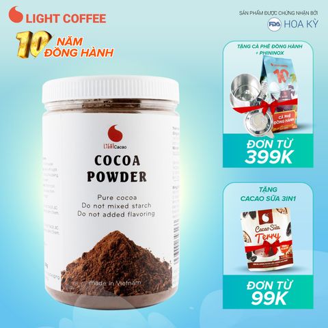  Bột Cacao nguyên chất Light Cacao tốt cho sức khỏe - hũ 350g 