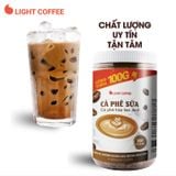 Cà phê sữa 3in1 không hóa chất, pha uống ngay Light Coffee - hũ 600g