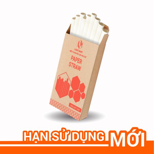 Ống hút giấy Hộp nhỏ tiện lợi, an toàn (9 ống/hộp) - Light Mart